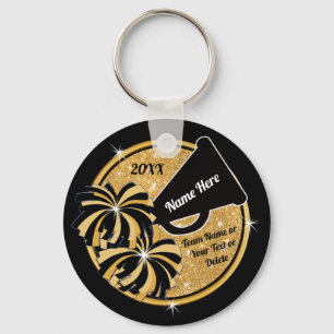 Personalised, Cheer Pom Pom Keychain, Party Favour Key Ring