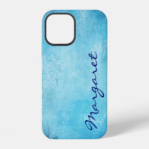 Personalised Cheerful Blue Watercolor iPhone 12 Case