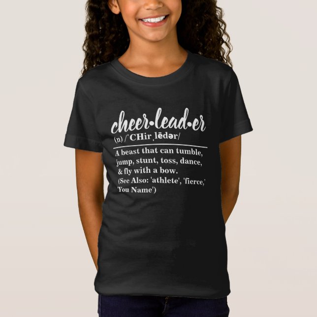 Personalised Cheerleader Definition T-Shirt (Front)
