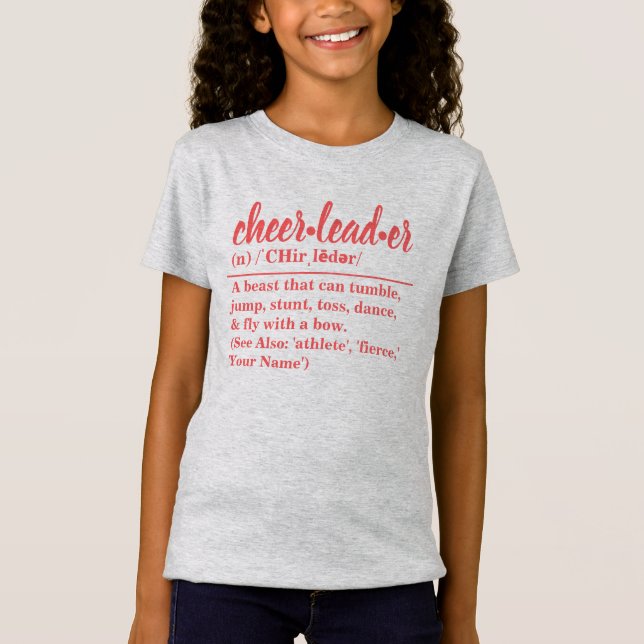 Personalised Cheerleader Definition T-Shirt (Front)