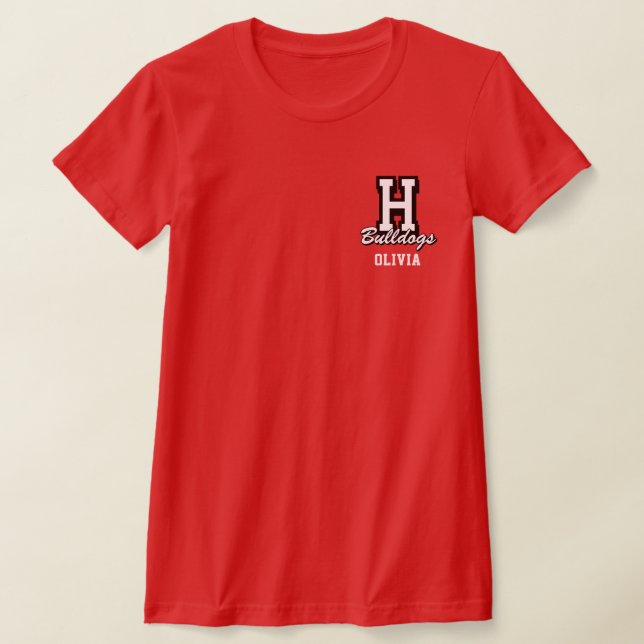 Personalised Cheerleader Name, Custom Cheer T-Shirt (Laydown)