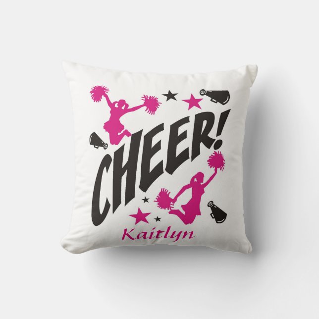 Personalised Cheerleader Throw Pillow (Front)