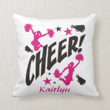 Personalised Cheerleader Throw Pillow