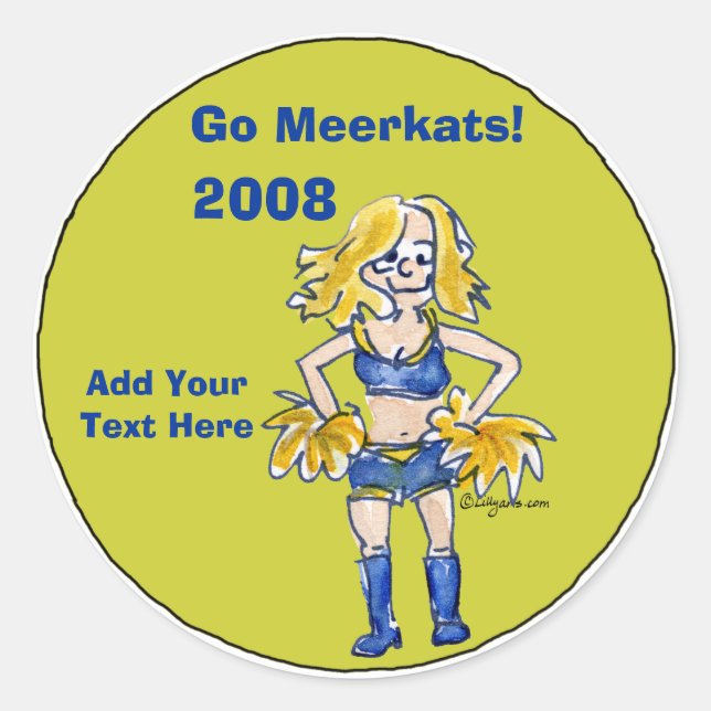 Personalised Cheerleading Sticker 3 (Front)