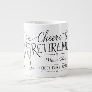 Personalised Cheers to Retirement Champagne Mug