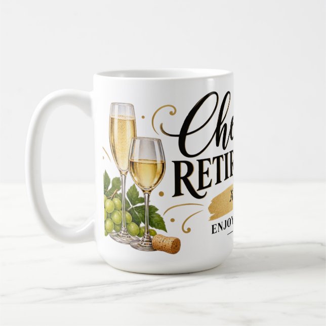 Personalised Cheers to Retirement Mug (Left)