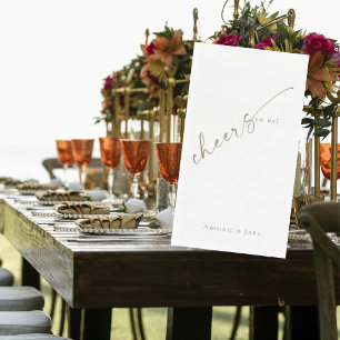 Personalised Cheers to Us Wedding Guest Napkins