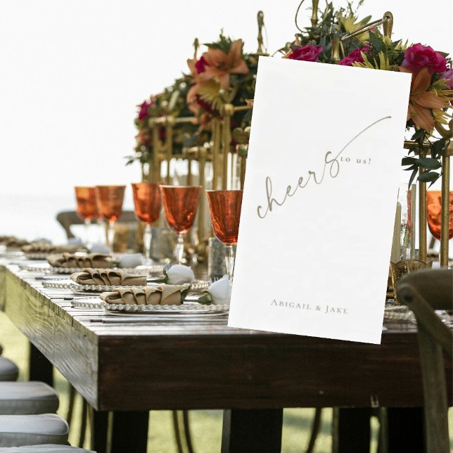 Personalised Cheers to Us Wedding Guest Napkins (Creator Uploaded)