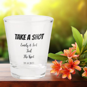 Personalised Cheers Wedding Shooters Shot Glass