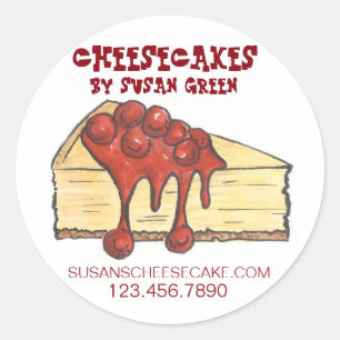 Personalised Cheesecake Baked By Baking Stickers