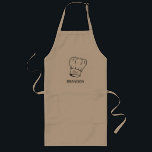 Personalised Chef Hat Grilling Long Apron<br><div class="desc">This personalised apron is for the chef who loves to cook or grill out on the barbecue. It features an illustration of a classic chef's hat with the word "Chef" in script. Customise it with the chef's name below in sans serif font.</div>