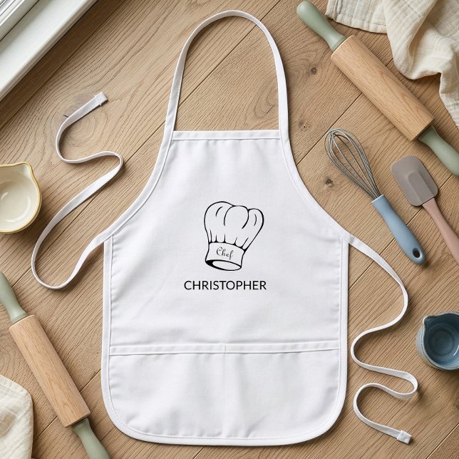 Personalised Chef Hat Kids Apron (Creator Uploaded)