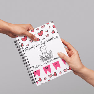 Personalised chef mom Mother's Day recipe Notebook