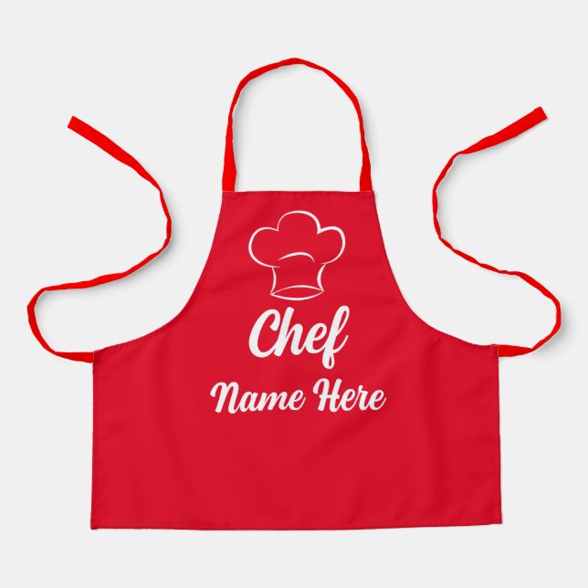 Personalised Chef Name Cooking Love Baking Custom Apron (Front)