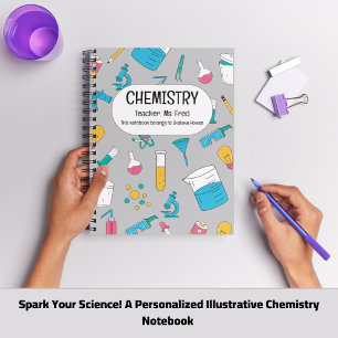 Personalised Chemistry Notebook – Custom Name Desi