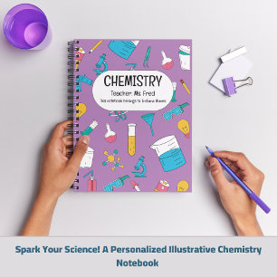 Personalised Chemistry Notebook – Custom Name Desi