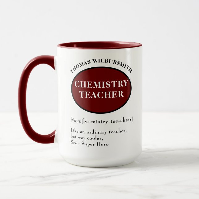 Personalised Chemistry Teacher Mug (Left)