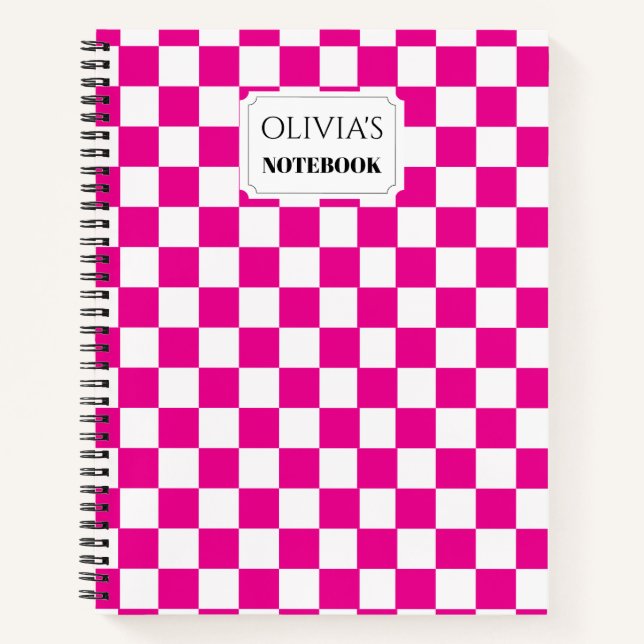 Personalised Chequerboard Notebook (Front)