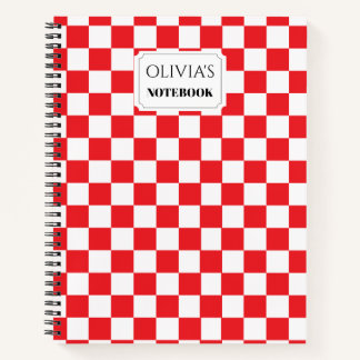 Personalised Chequerboard Notebook