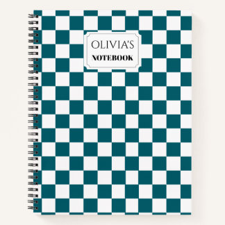 Personalised Chequerboard Notebook