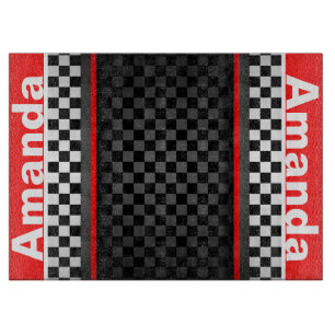 Personalised Chequered Design Cutting Board