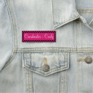 Personalised Chequered Name Tag