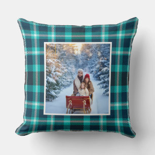 Personalised Cherish the Season Plaid Cushion