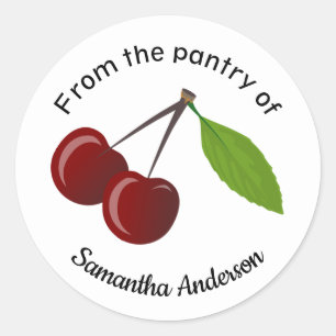 Personalised Cherries Sticker 