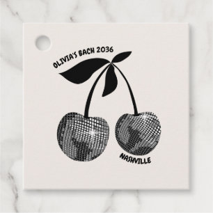 Personalised Cherry Bachelorette Candle Favour Tag
