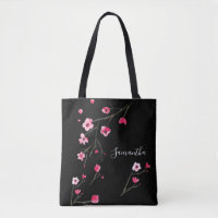 Personalised Cherry Blossom Black