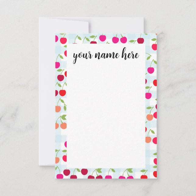 Personalised Cherry Notecards (Front)