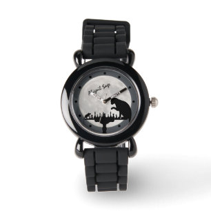 Personalised Chess Full Moon Cat and Mouse Game Watch