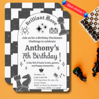 Personalised Chess Tournament Birthday For Boys