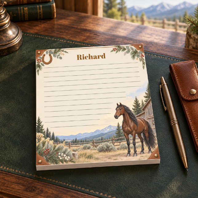 Personalised Chestnut Andalusian Mountain Ranch Notepad (Creator Uploaded)