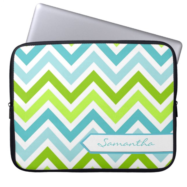 Personalised Chevron Laptop Bag (Front)