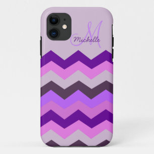 Personalised Chevron Purple Blast Case-Mate iPhone Case