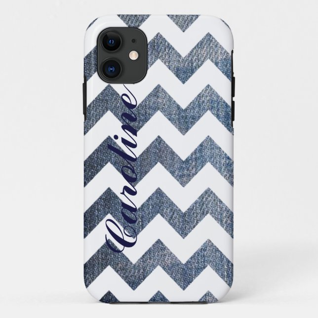 personalised chevron v-stripes Case-Mate iPhone case (Back)