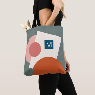 Personalised Chic Abstract Geometric Circles Art Tote Bag