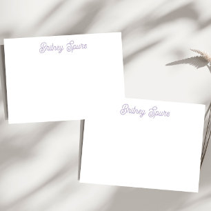 Personalised Chic Lavender Purple Monogram Name Card