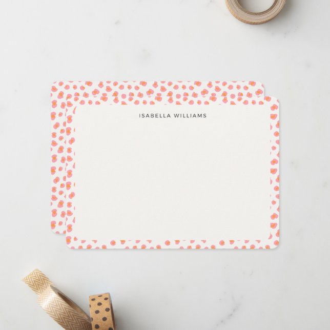 Personalised Chic Leopard Animal Print Pattern Card (Front/Back In Situ)