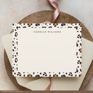 Personalised Chic Leopard Animal Print Pattern Card