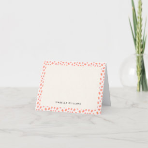 Personalised Chic Leopard Animal Print Pattern Note Card