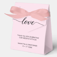 Personalised Chic Love ScrIpt Black Pink Wedding