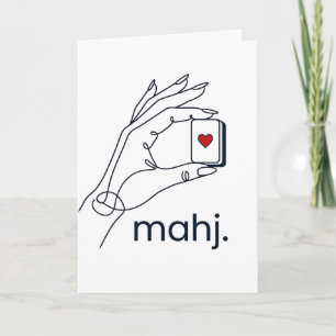 Personalised Chic Mahjong Card