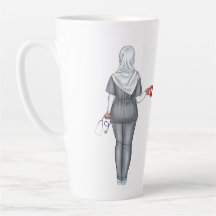 Personalised Chic Muslim Woman Nurse Mug