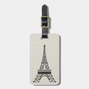 Personalised Chic Paris Eiffel Tower Luggage Tag