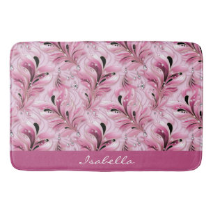 Personalised Chic Pink Glam Luxury Pattern  Bath Mat