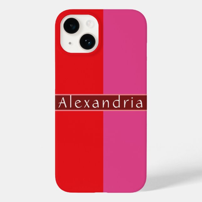 Personalised Chic Striped Case-Mate iPhone Case (Back)