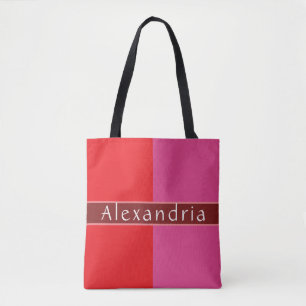 Personalised Chic Striped Tote Bag