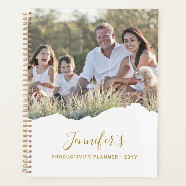 Personalised Chic Torn Photo Planner (Front)